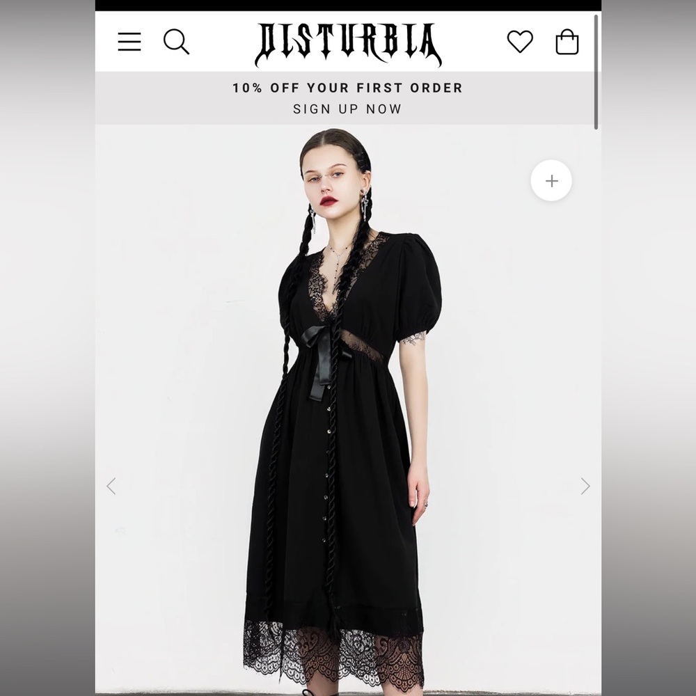 Disturbia Mortuary Lace Midi Dress